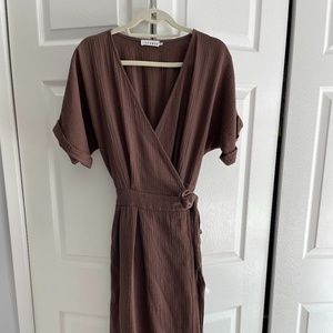 LACAUSA Herringbone Meadow Dress - Small